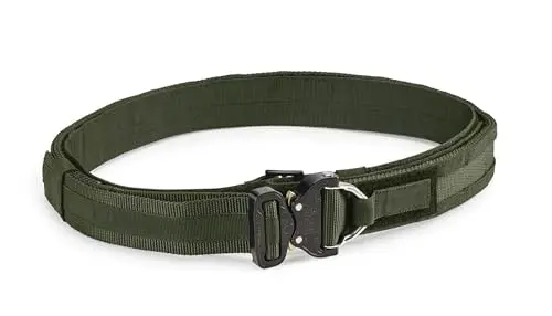 Defcon 5 Cinturón Táctico Low Profile con Hebilla Austrialpin Verde Oliva Talla S