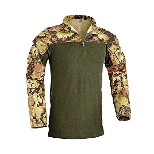 DEFCON 5 COOL COMBAT SHIRT COTONE ELASTICIZZATO COYOTE TAN - TAGLIA S / DEFCON 5 COMBAT SHIRT COOL STRETCH COTTON COYOTE TAN - SIZE S