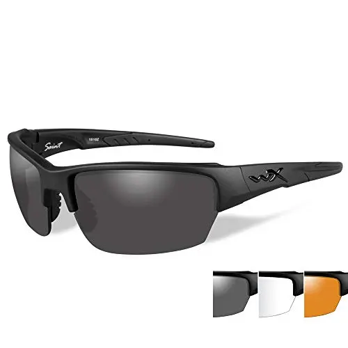 Defcon 5 Saint Gafas Tácticas - Marco Negro Mate con 3 Lentes Intercambiables