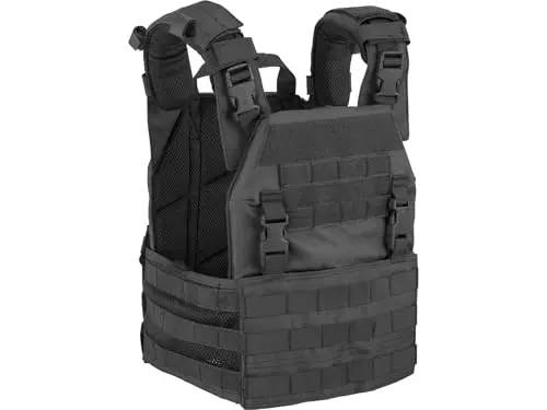 Defender Plate Carrier Negro - Chaleco Táctico Porta Placas Profesional