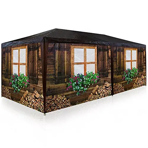 Deuba Carpa de jardín para Fiestas 6x3m pabellón para Camping Fiesta Oktoberfest Enrollable con 6 Paredes Laterales
