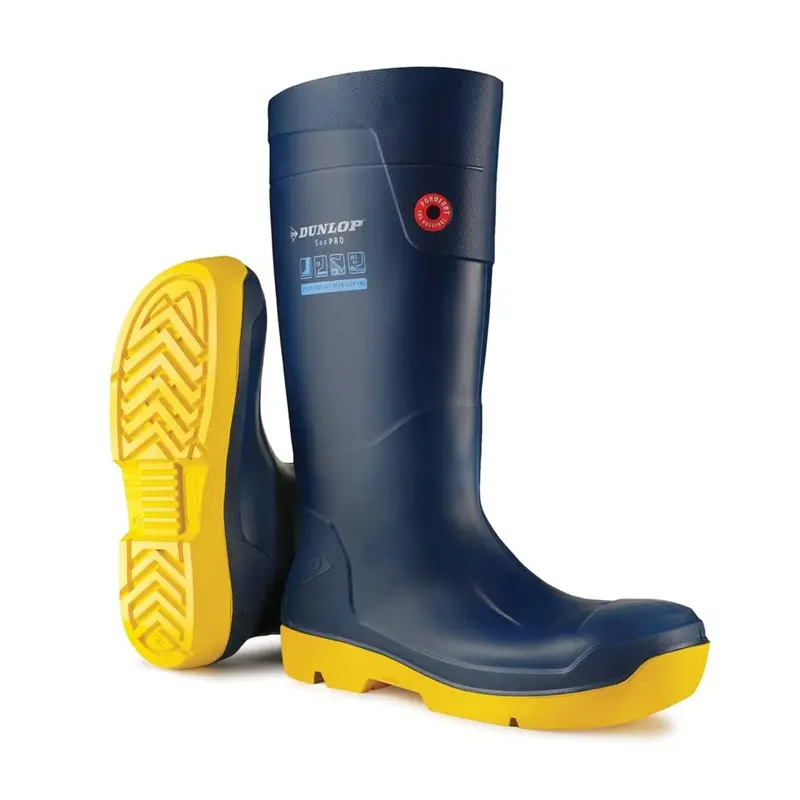 DUNLOP Botas para hombre, Azul/amarillo, 8