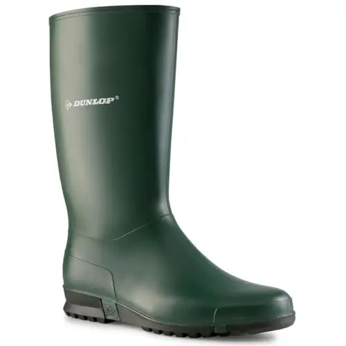 DUNLOP Sport Heritage Green/Black Gummistiefel, Regenstiefel für Damen, Herren, Kinder, Mädchen und Jungen, Grosse