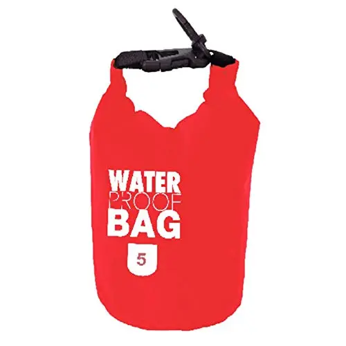 FRENDO Saco Estanco Impermeable 5L Rojo - Bolsa Seca Nylon para Deportes Acuáticos