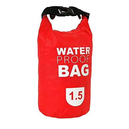 FRENDO Saco Estanco Nylon 1,5L Rojo - Bolsa Impermeable para Actividades Acuáticas