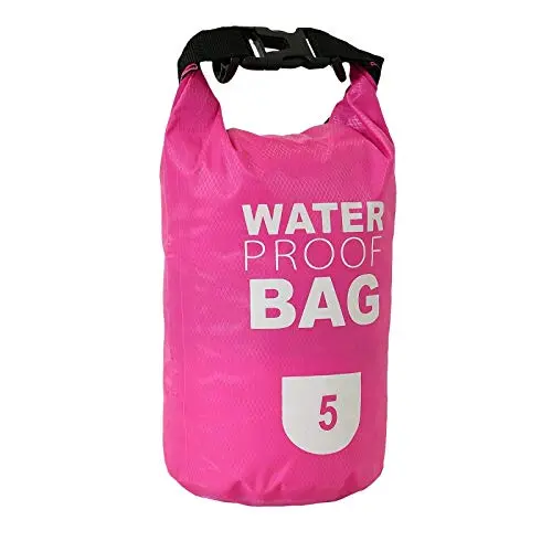 FRENDO Saco Estanco Nylon 5L Rosa - Bolsa Impermeable para Deportes Acuáticos