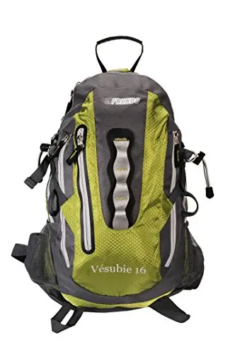 FRENDO VESUBIE 16 VERT - Mochila Senderismo 16L con Funda Lluvia Integrada