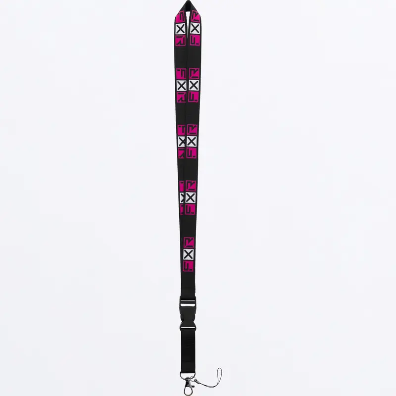 FXR LANYARD 24-BLACK/RAZZ