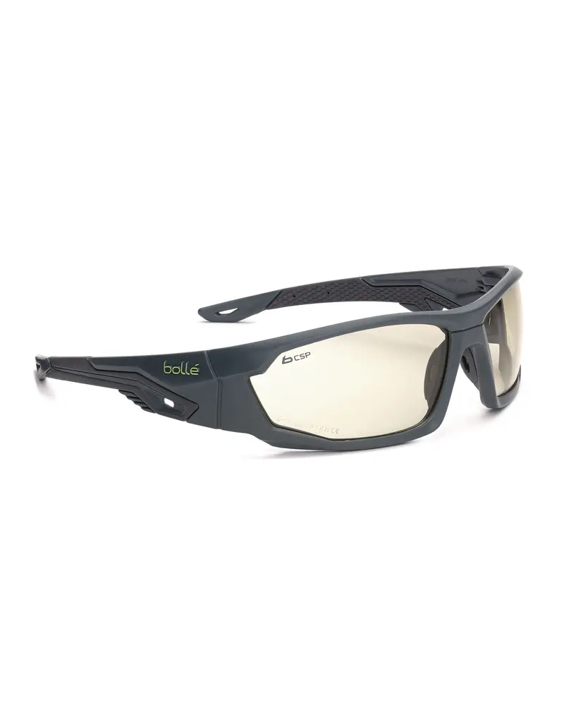 Gafas Tácticas BOLLÉ Mercuro CSP Gris/Negro - Protección Balística Profesional