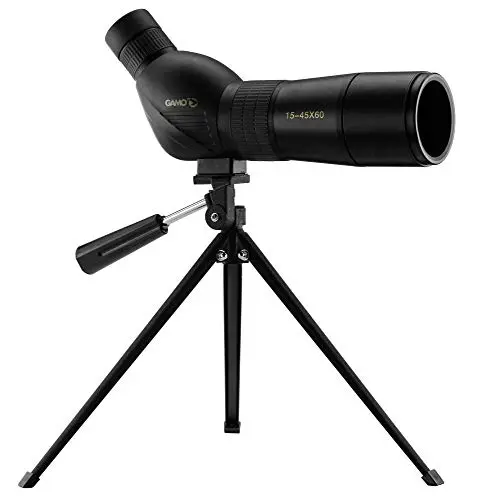 GAMO Telescopio Terrestre 15-45X60 con Trípode - Zoom Variable para Observación de Naturaleza