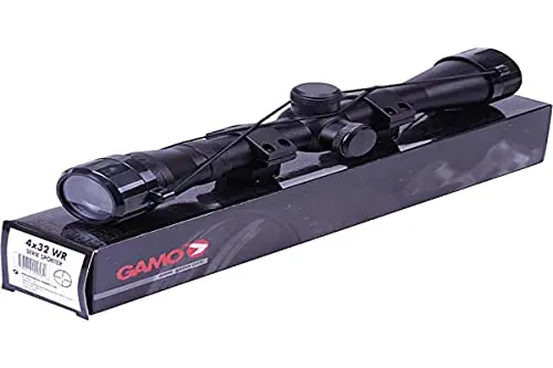GAMO Visor Telescópico 1" 4X32 WR con Monturas - Óptica de Precisión para Caza y Tiro Deportivo