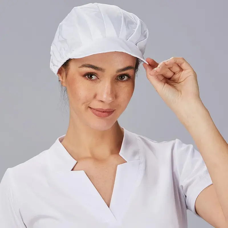 GORRA UNISEX POPELIN BLANCA (PAQ. 10 UNID)