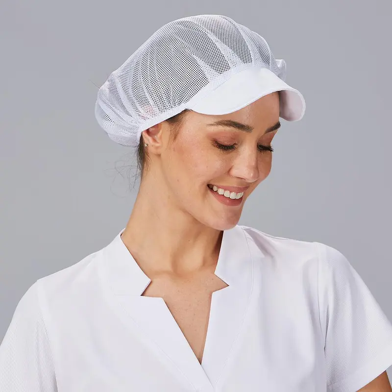 GORRA UNISEX REJILLA VISERA BCA. (PAQ. 10 UNID)