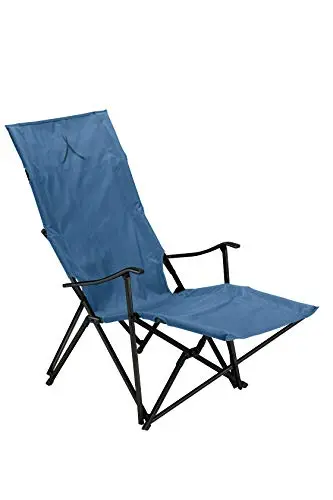 Grand Canyon EL Tovar Lounger - Silla de Camping, Silla Plegable con reposabrazos, Respaldo Alto y reposapiés - hasta 100 kg - Aluminio - Dark Blue (Azul)