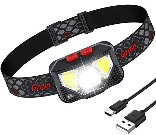 Gritin - Linterna Frontal LED Recargable