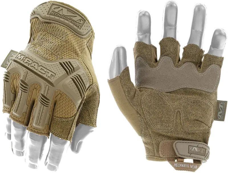 Guantes Tácticos Mechanix Wear M-Pact Fingerless Coyote - Sin Dedos para Máxima Destreza