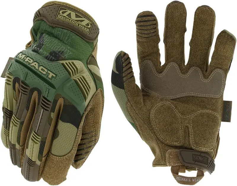 Guantes Tácticos Mechanix Wear M-Pact Woodland Talla S - Protección Profesional