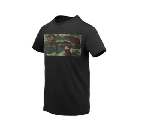 Helikon-Tex Camiseta Táctica FN FAL Hombre Negro Camuflaje Rodesio XXX-Large