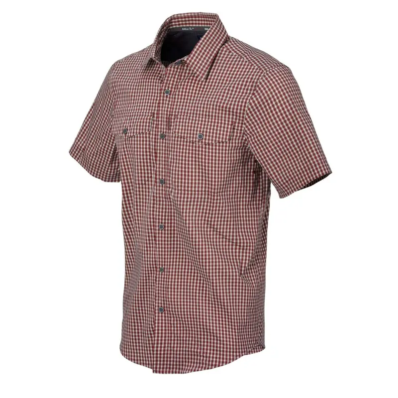 Helikon-Tex Covert Concealed Carry Camisa Manga Corta Red Dirt Checkered
