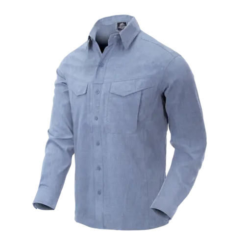 Helikon-Tex Defender Mk2 Gentleman Camisa Táctica Manga Larga Melange Negro-Gris Talla