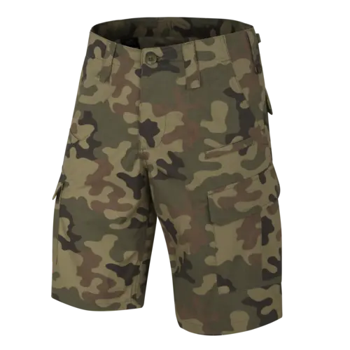 Helikon-Tex Pantalones Cortos CPU Hombre - Polialgodón Ripstop Negro Táctico