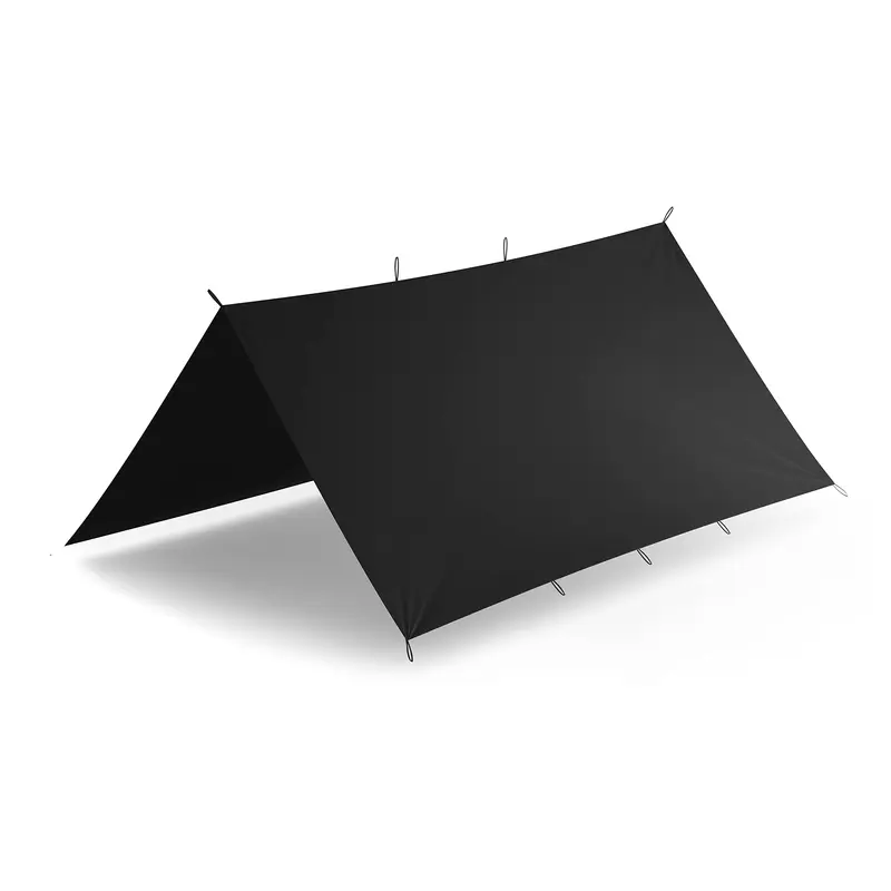 Helikon-Tex Supertarp Black 3x3m - Lona Táctica Ultraligera para Bushcraft y Supervivencia