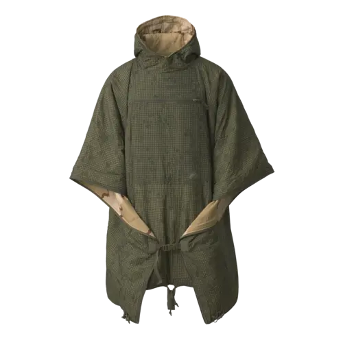 Helikon-Tex Swagman Roll Poncho Militar Reversible Mitchell Camo - 4 en 1 Multiusos