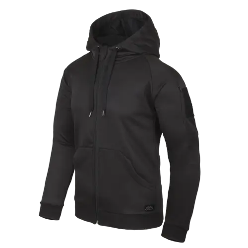 Helikon-Tex Urban Tactical Hoodie Full Zip Negro Talla L - Sudadera Táctica con Cremallera Completa