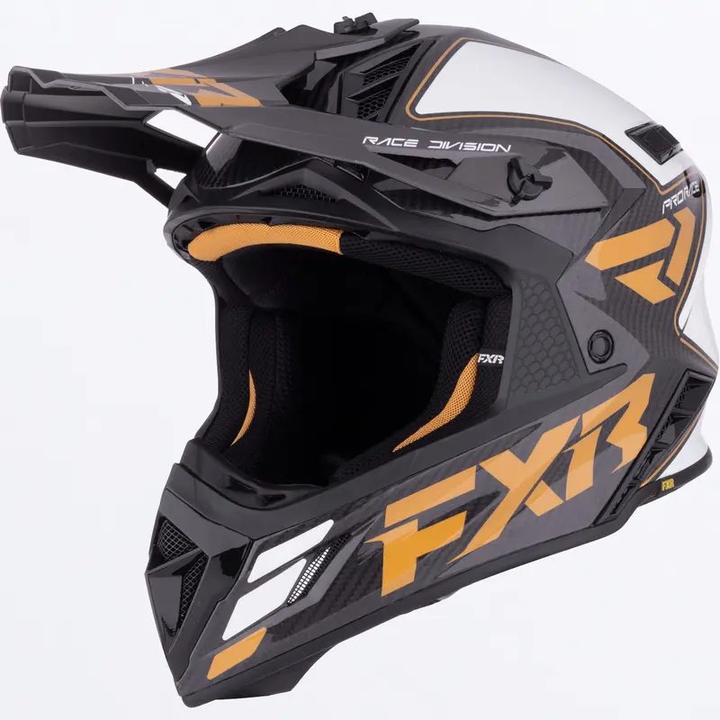 HELIUM CARBON MX HELMET 26-GOLD/WHITE