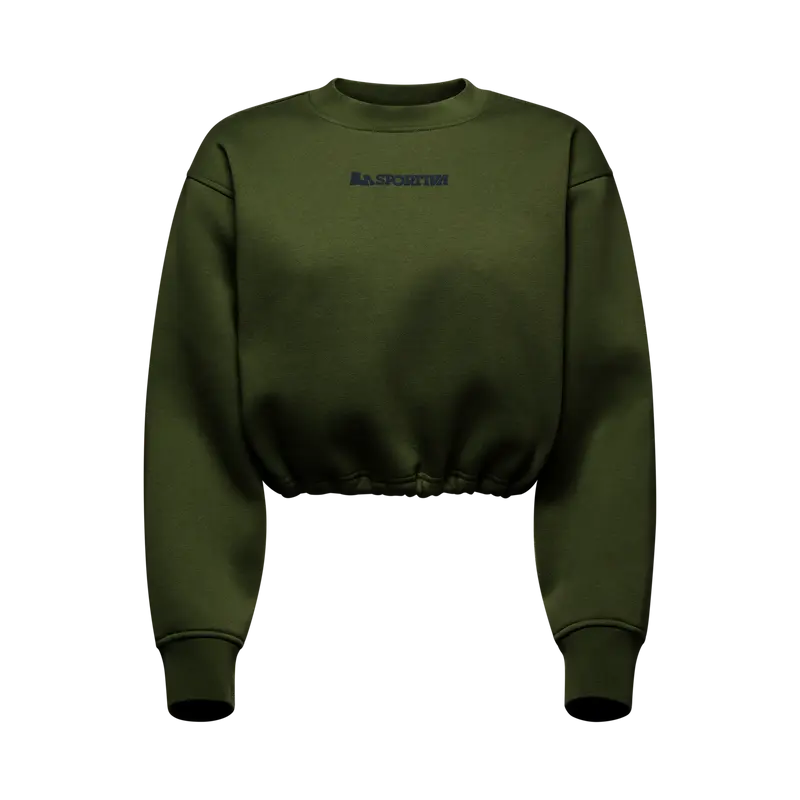 Heritage Logo Crop Sweater Mujer Sudadera La Sportiva