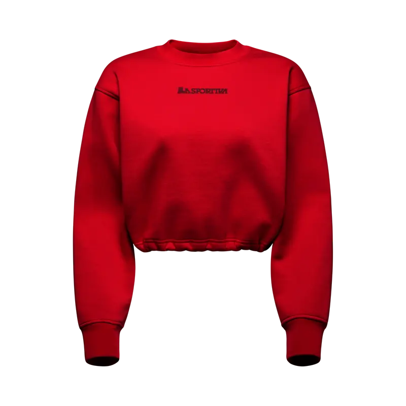 Heritage Logo Crop Sweater Mujer Sudadera La Sportiva