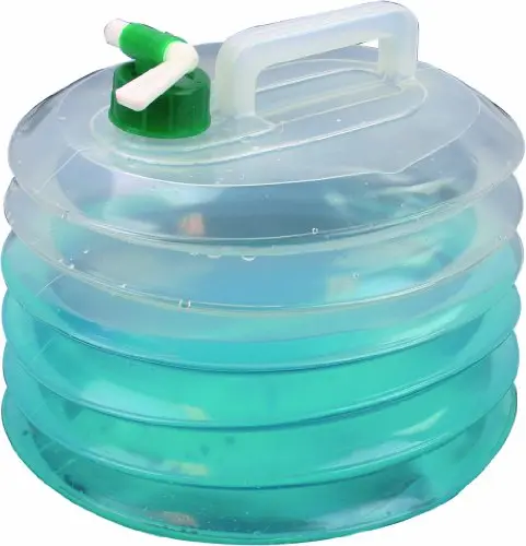 Highlander Accordion Water Carrier 15L - Bidón Plegable con Grifo para Camping