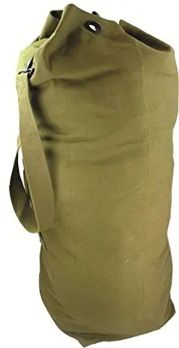 Highlander Army Kit Bolsa Duffle 30cm Diámetro Verde Oliva Canvas Militar