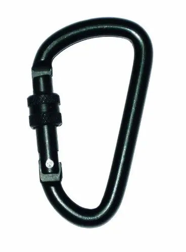 Highlander Basilisk Mosquetón 8mm - Pack 2 Unidades Aluminio Negro con Rosca