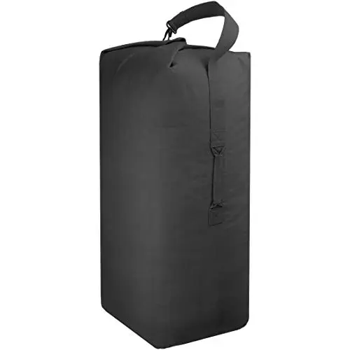 Highlander Bolsa Petate Ejército 16" Base Negro - Lona Resistente con Correa Ajustable