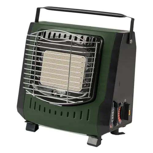 Highlander Compact Gas Heater Green - Calentador de Gas Portátil con Sensores de Seguridad