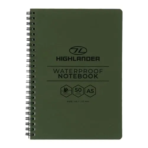 Highlander Cuaderno Impermeable A5 - Papel Resistente al Agua para Exterior