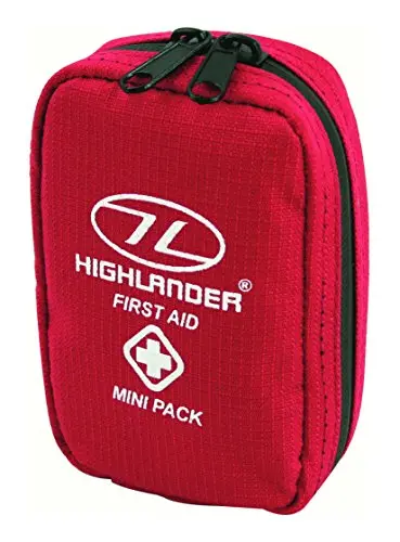 Highlander FA100 Mini Pack - Botiquín de Primeros Auxilios Compacto para Viajes