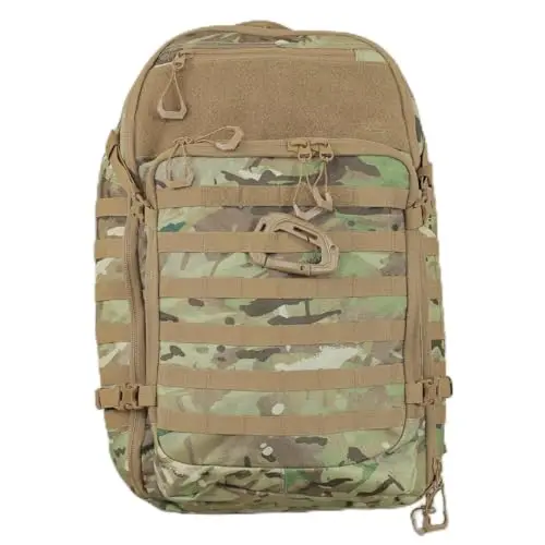 Highlander HARRIER Mochila Táctica Clamshell 45L - Poliéster 1000D con Sistema MOLLE y Espalda Acolchada