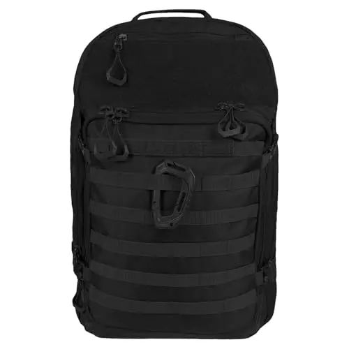 Highlander HARRIER Mochila Táctica Clamshell 45L - Sistema Molle, Espalda Acolchada Malla Aire, Poliéster 1000D