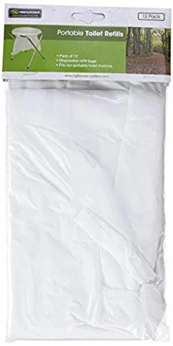Highlander Inodoro Portátil Plegable - Incluye 6 Bolsas de Repuesto para Camping
