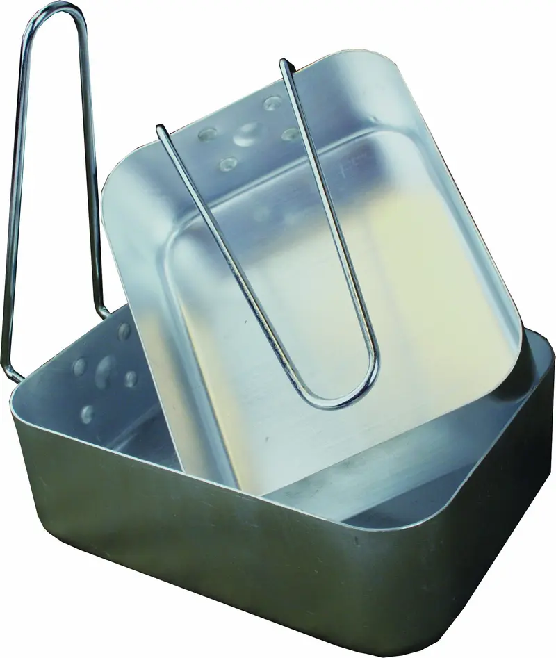 Highlander - Juego de Cocina de Aluminio con Asas Plegables - 2 tamaños, Color Plateado, CS016