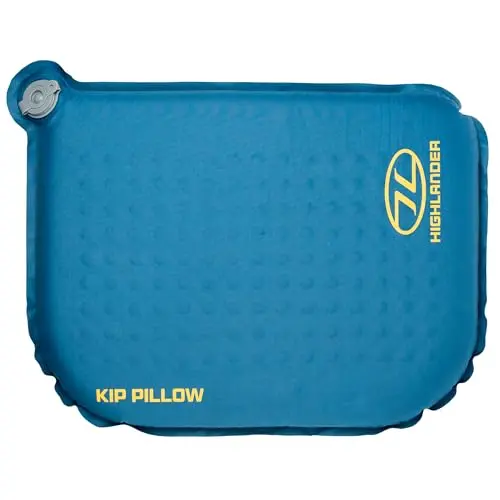 Highlander Kip - Almohada Autoinflable Camping 195g con Válvula Doble Capa