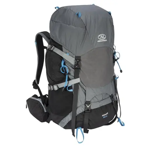 Highlander Novar Mochila de Expedición 50+5L - Sistema Tri Active Adjust - Gris