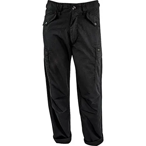 Highlander Pantalones M65 Combat Hombre - Algodón Ripstop Negro Resistente