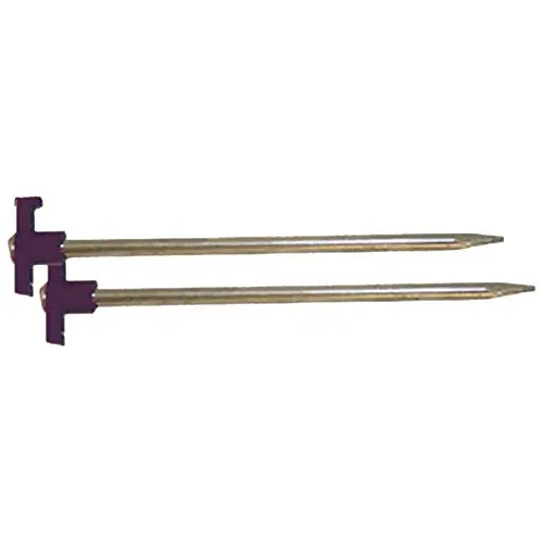 Highlander Rock Pegs 25.4cm - Pack de 4 Estacas de Acero Galvanizado para Tienda