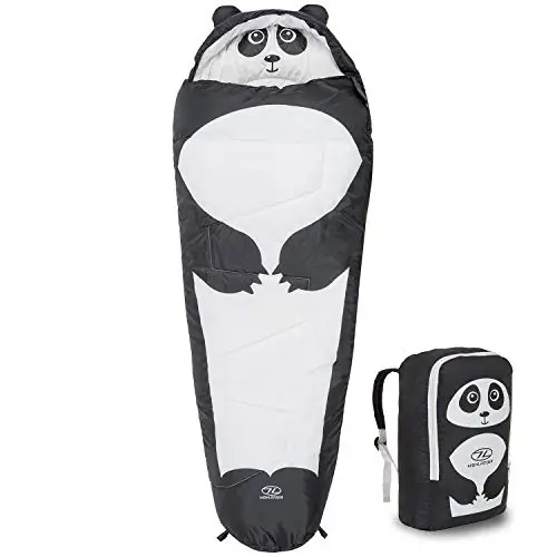 Highlander Saco de Dormir Infantil Creature Panda - Diseño Divertido con Mochila Incluida