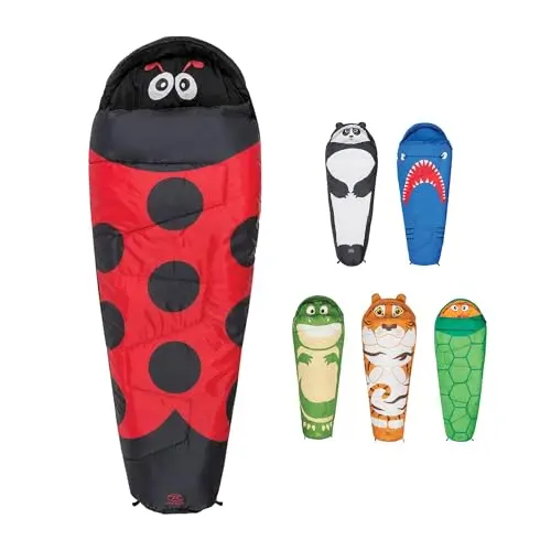 HiGHLANDER Saco de Dormir Infantil Estilo Momia 920g - Ligero para Camping y Aventuras