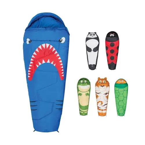 Highlander Saco de Dormir Infantil Estilo Momia con Mochila de Transporte - Ligero y Cálido para Camping