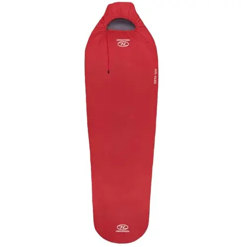 Highlander Saco de Dormir Momia Zeta 100 Scarlet Red 10°C - Ultraligero y Compacto